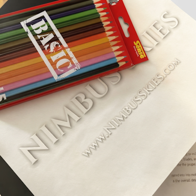 Hand-drawn Nimbus Skies logo sketch